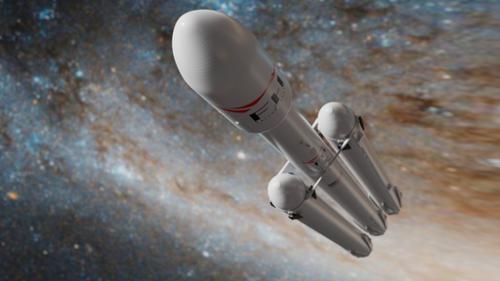 SpaceX Falcon Heavy (Textured 3D Model) preview image
